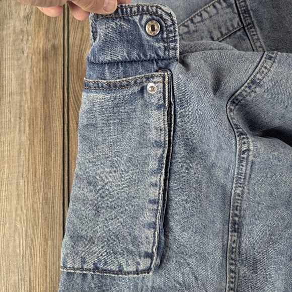 M. Jeans Size 22W Regular Elastic Waist, Wide Legs, Cargo Pockets - Picture 3 of 13